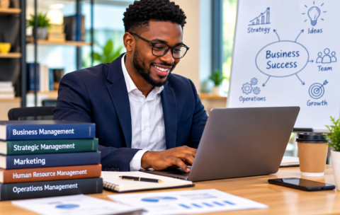 Focused Business Study Workspace